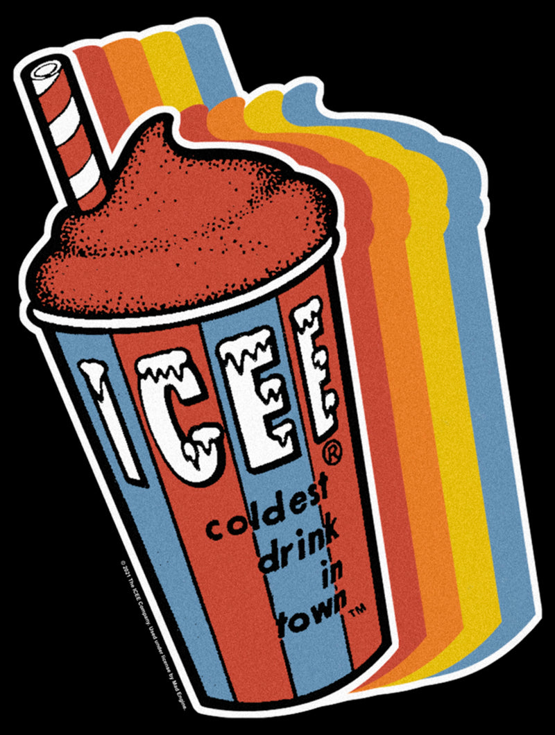 Men's ICEE Coldest Drink in Town Retro Rainbow T-Shirt