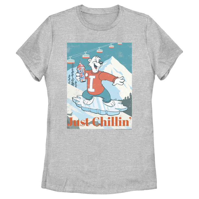 Women's ICEE Bear Just Chillin' while Iceboarding T-Shirt