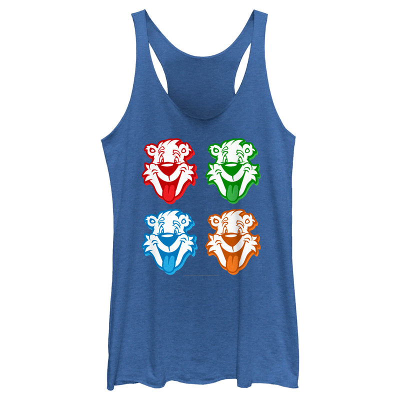 Women's ICEE Bear Colorful Faces Racerback Tank Top