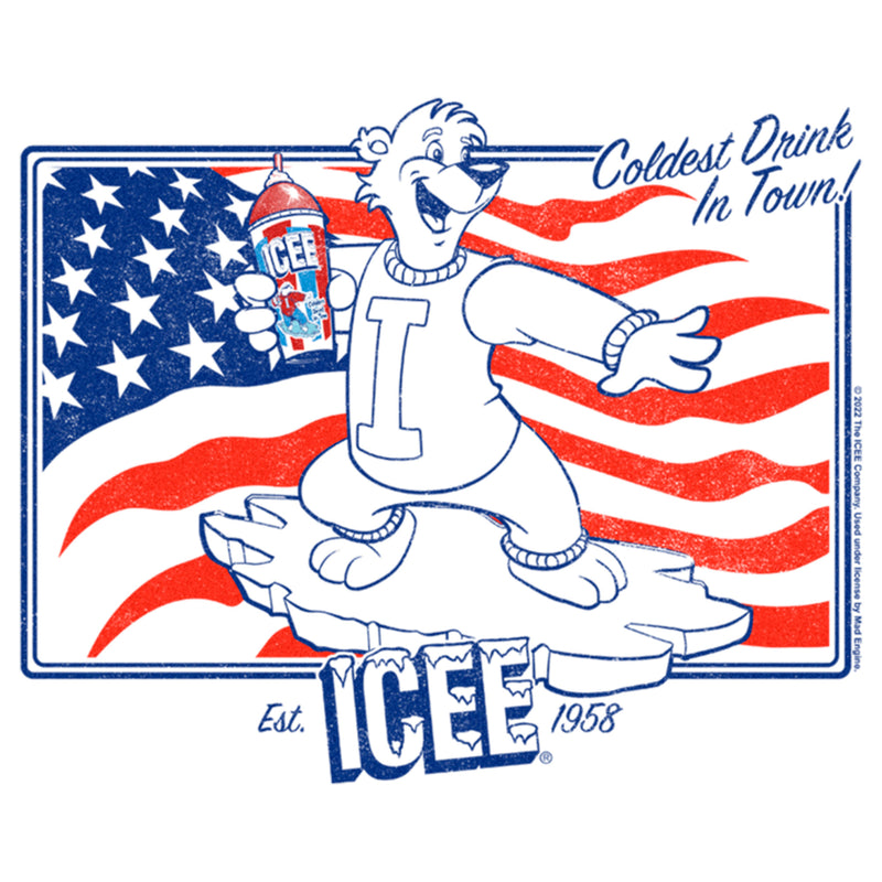 Men's ICEE Coldest Drink in Town American Flag T-Shirt