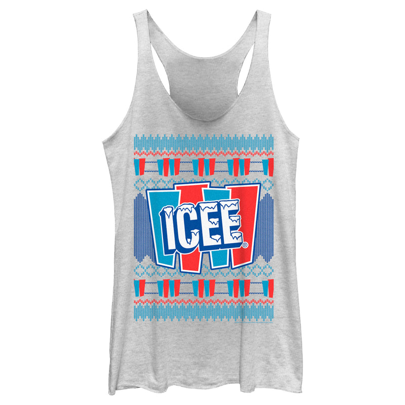 Women's ICEE Retro Ugly Sweater Racerback Tank Top