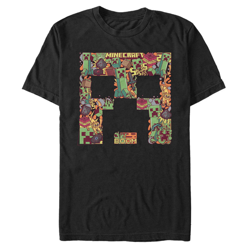 Men's Minecraft Creeper Collage T-Shirt