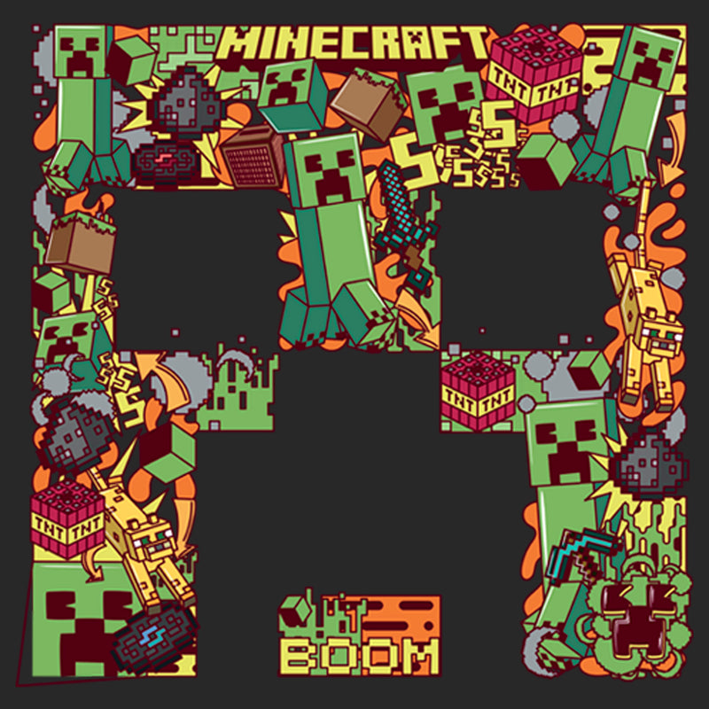 Women's Minecraft Creeper Collage T-Shirt