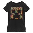 Girl's Minecraft Creeper Collage T-Shirt