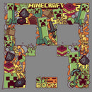 Boy's Minecraft Creeper Collage Performance Tee