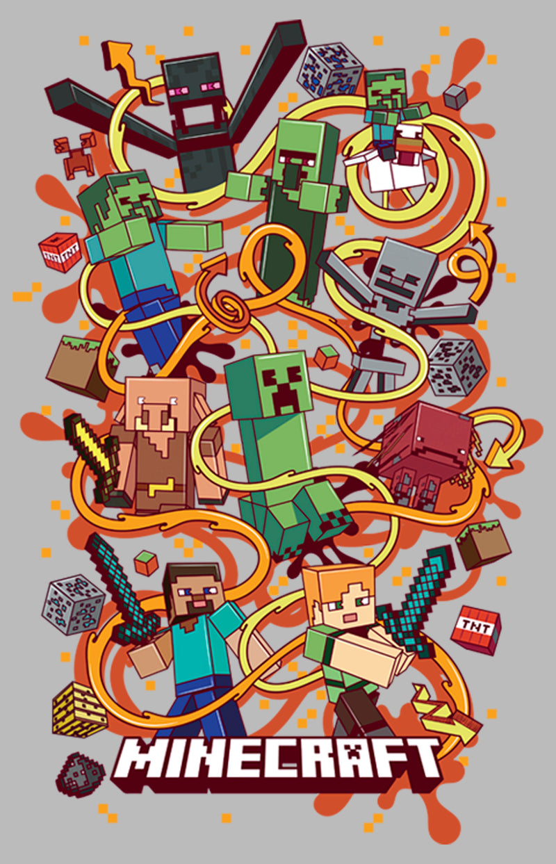 Junior's Minecraft Group Shot T-Shirt