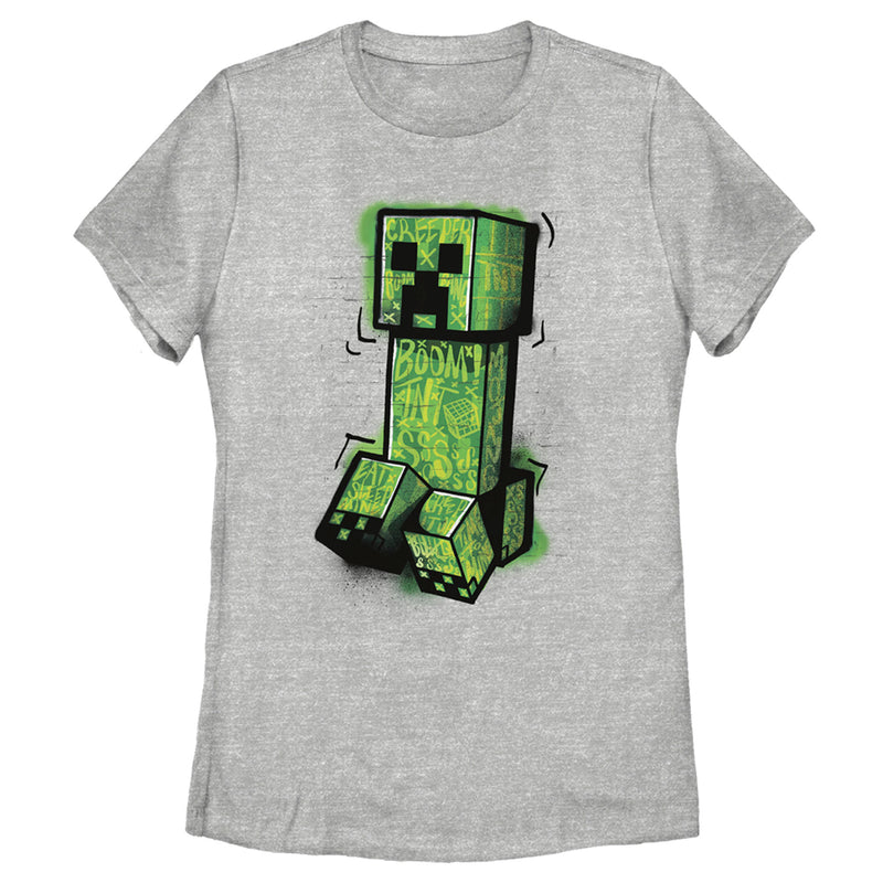 Women's Minecraft Graffiti Creeper T-Shirt