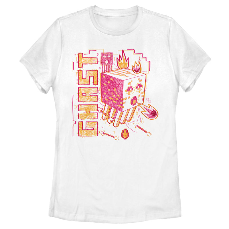 Women's Minecraft Ghast Sketch T-Shirt