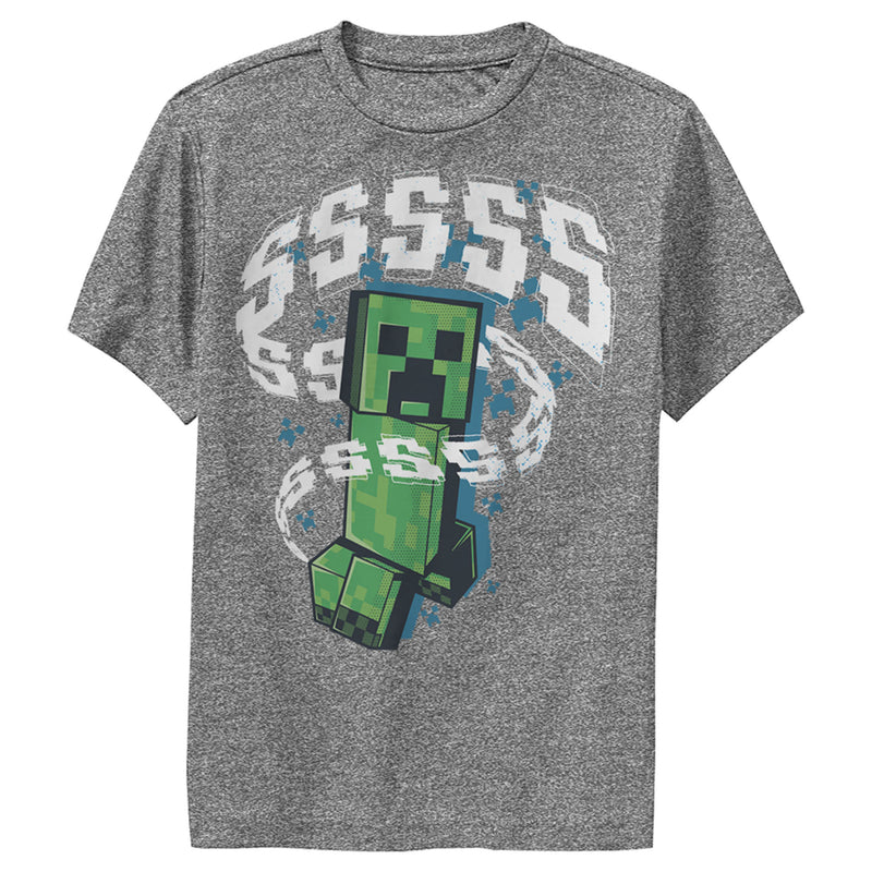 Boy's Minecraft SSSS Creeper Performance Tee