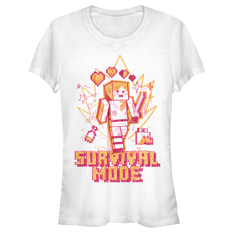 Junior's Minecraft Survival Mode Sketch T-Shirt