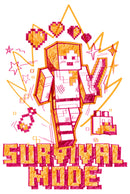 Junior's Minecraft Survival Mode Sketch T-Shirt