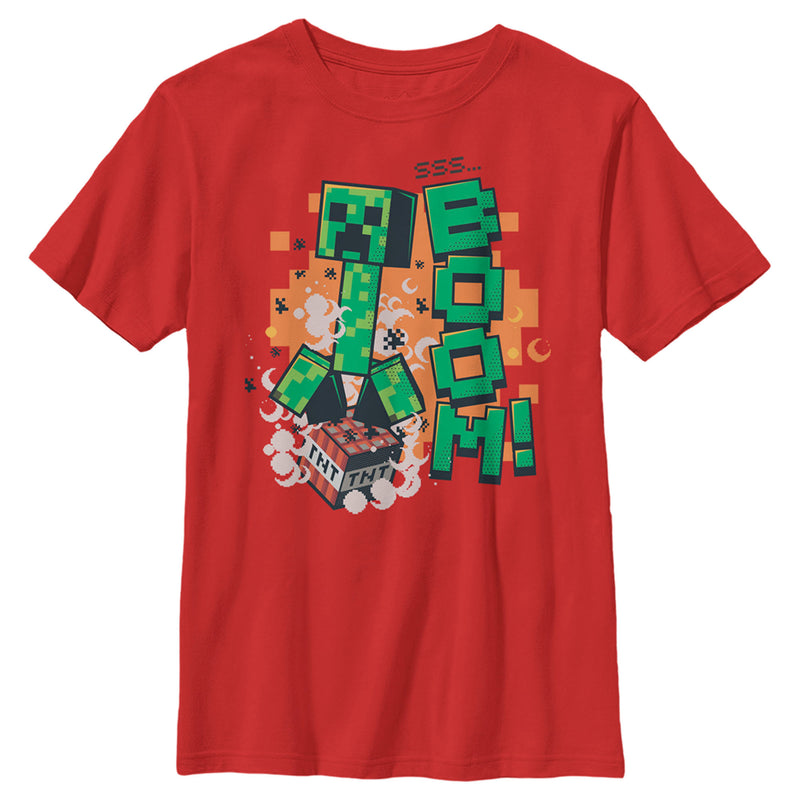 Boy's Minecraft Creeper Boom T-Shirt