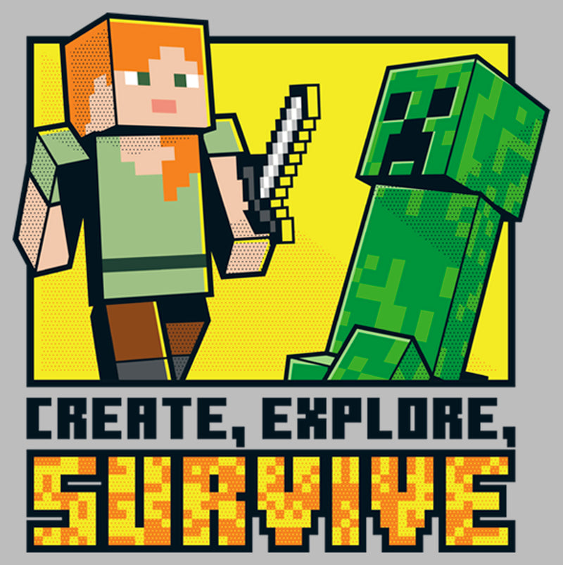 Men's Minecraft Create Explore Survive T-Shirt