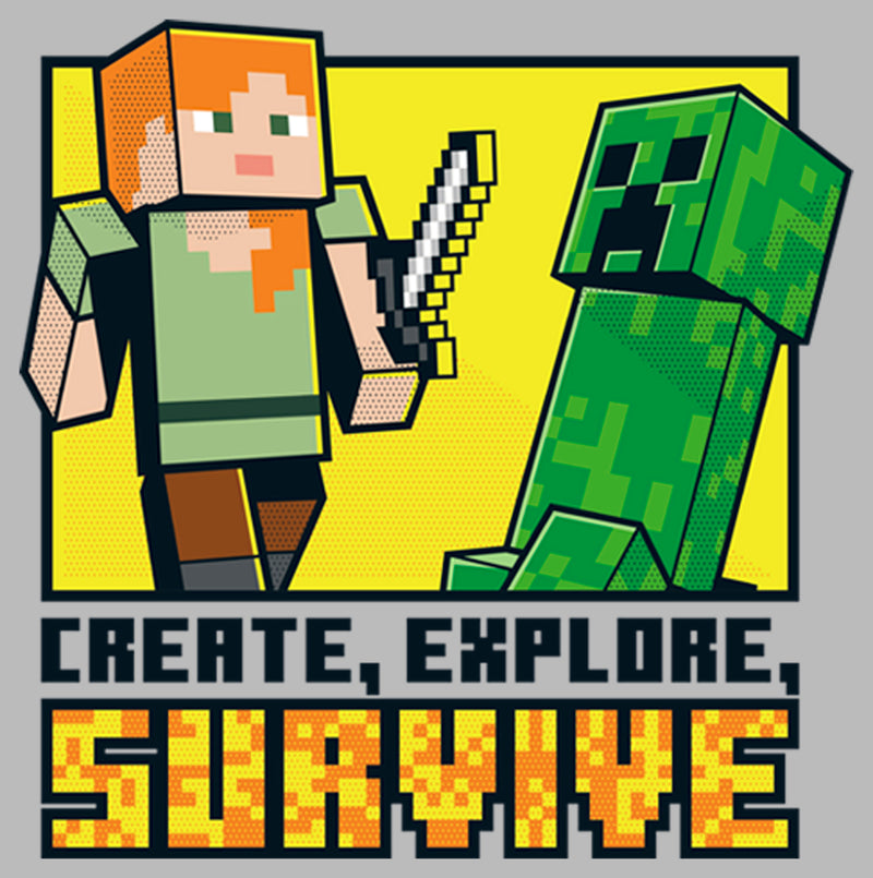 Junior's Minecraft Create Explore Survive T-Shirt