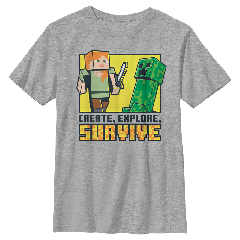 Boy's Minecraft Create Explore Survive T-Shirt