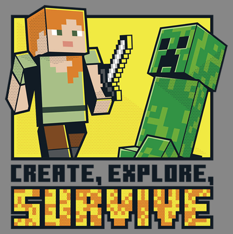 Boy's Minecraft Create Explore Survive Performance Tee