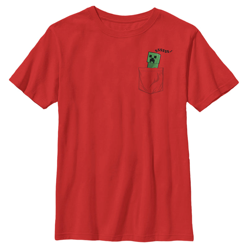 Boy's Minecraft Faux Pocket Creeper T-Shirt