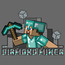 Junior's Minecraft Diamond Miner T-Shirt