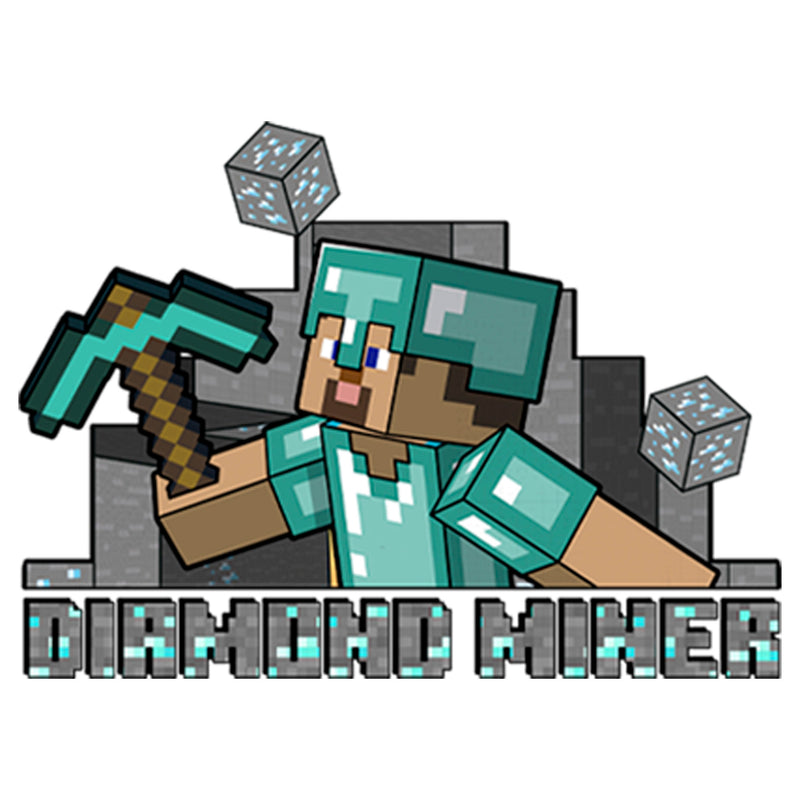 Girl's Minecraft Diamond Miner T-Shirt