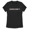 Women's Minecraft Classic Logo Black T-Shirt