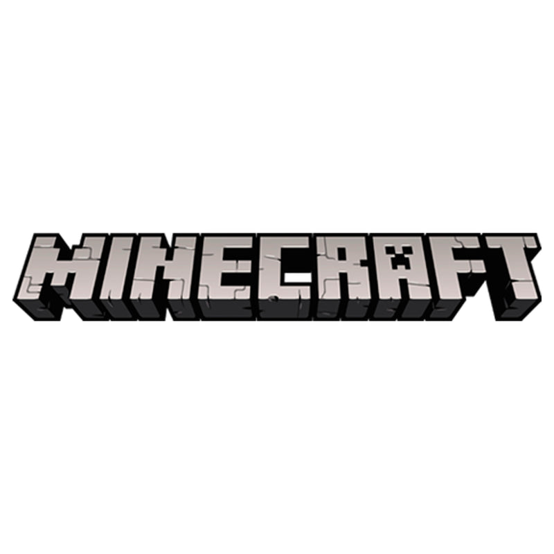 Girl's Minecraft Classic Logo White T-Shirt