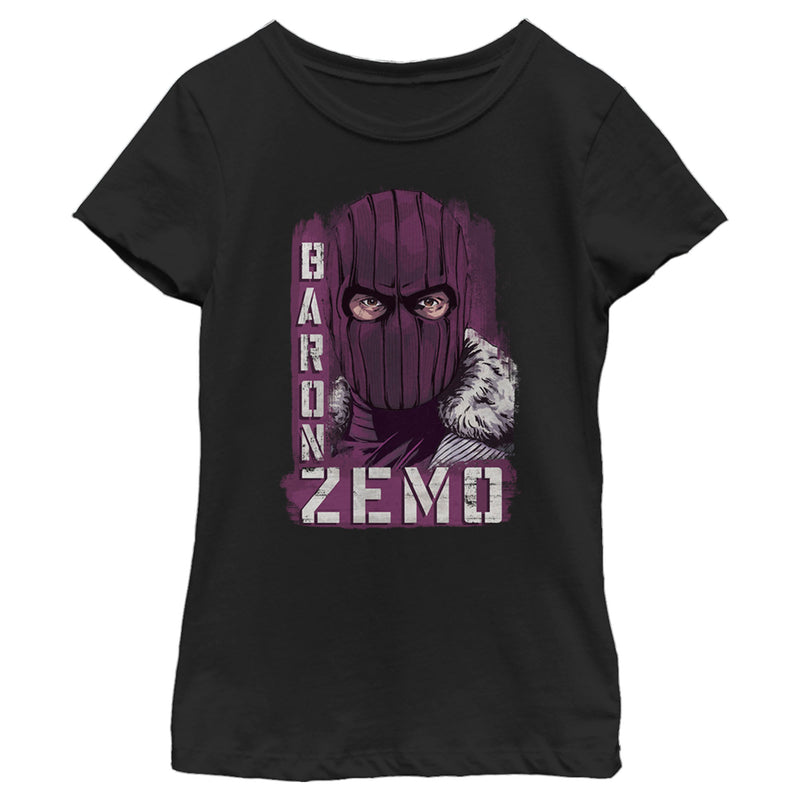 Girl's Marvel The Falcon and the Winter Soldier Baron Zemo Close-Up T-Shirt
