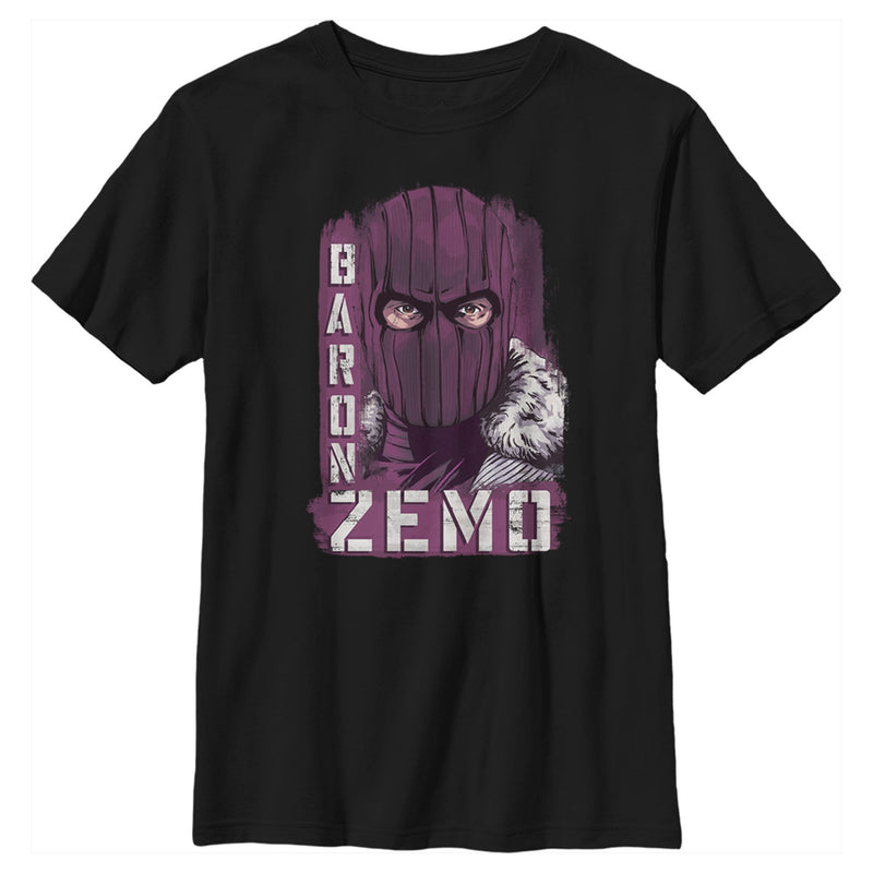 Boy's Marvel The Falcon and the Winter Soldier Baron Zemo Close-Up T-Shirt