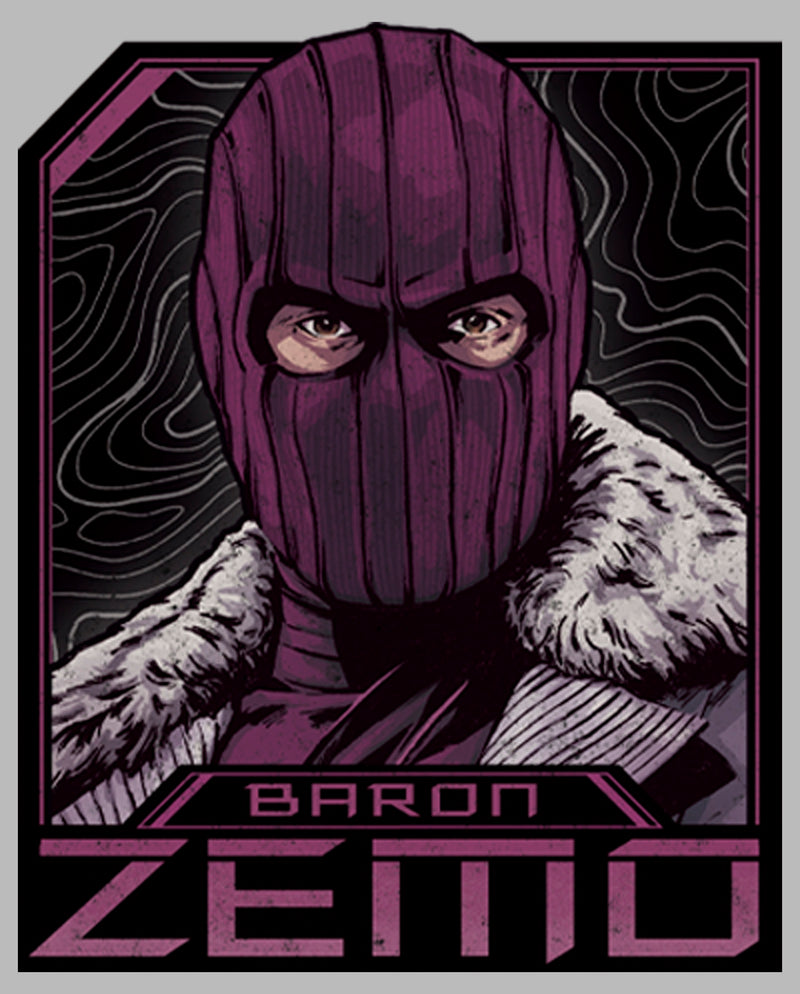 Junior's Marvel The Falcon and the Winter Soldier Baron Zemo Badge T-Shirt