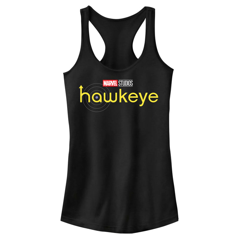 Junior's Marvel Hawkeye Logo Racerback Tank Top