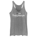 Women's Marvel Hawkeye Black Logo Racerback Tank Top