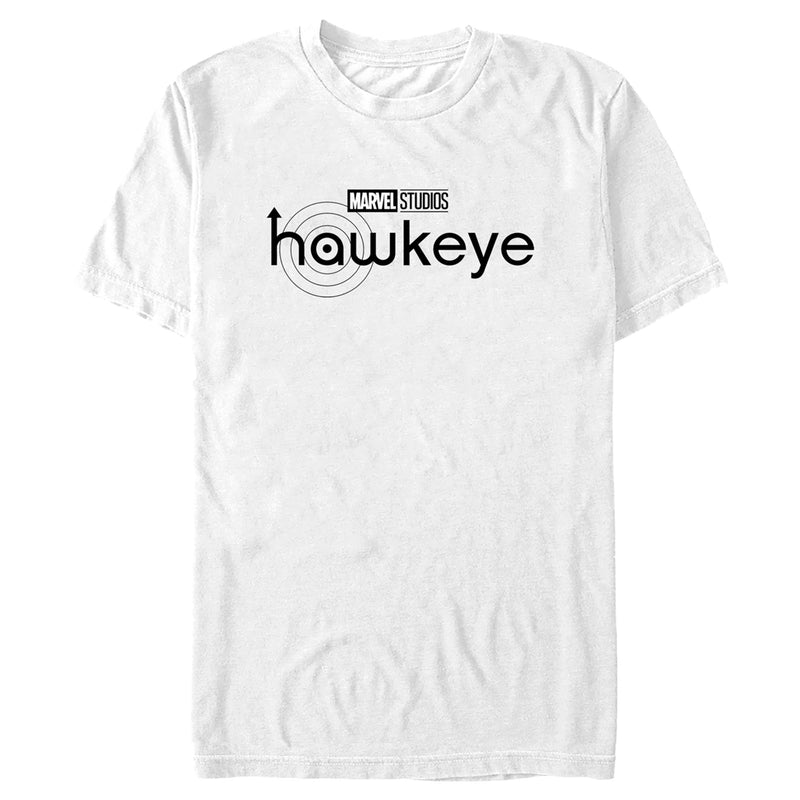 Men's Marvel Hawkeye Black and White Logo T-Shirt