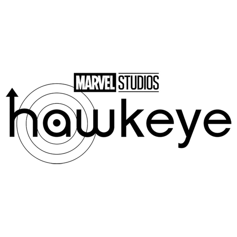 Men's Marvel Hawkeye Black and White Logo T-Shirt