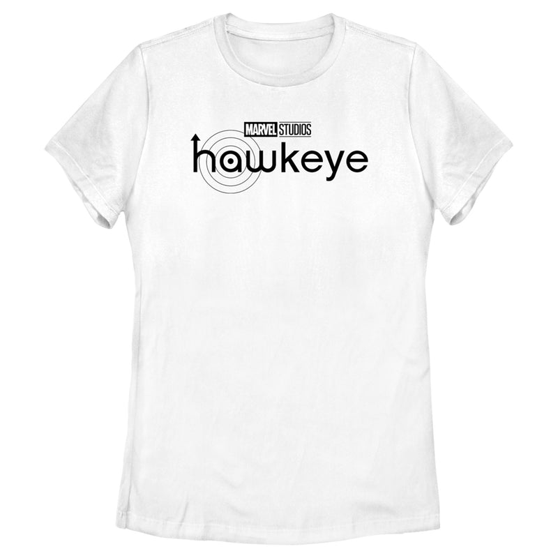 Women's Marvel Hawkeye Black and White Logo T-Shirt