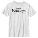 Boy's Marvel Hawkeye Black and White Logo T-Shirt