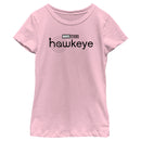 Girl's Marvel Hawkeye Black and White Logo T-Shirt