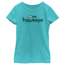 Girl's Marvel Hawkeye Black and White Logo T-Shirt