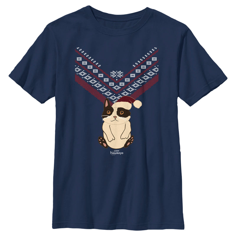 Boy's Marvel Hawkeye Christmas Cateye T-Shirt