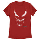 Women's Marvel Venom: Let There be Carnage Big White and Red face T-Shirt