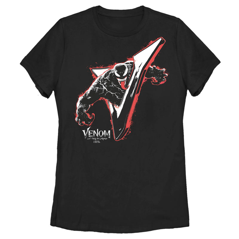 Women's Marvel Venom: Let There be Carnage Shiny V T-Shirt