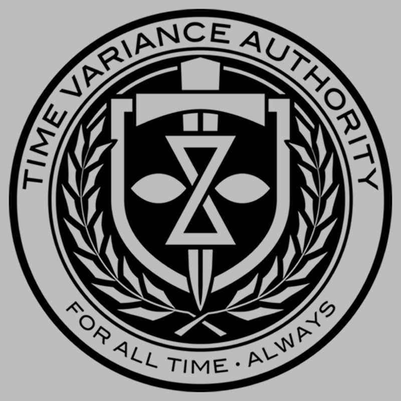 Girl's Marvel Loki Time Variance Authority Logo T-Shirt