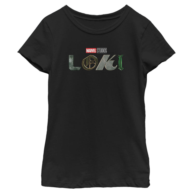 Girl's Marvel Color Loki Logo T-Shirt