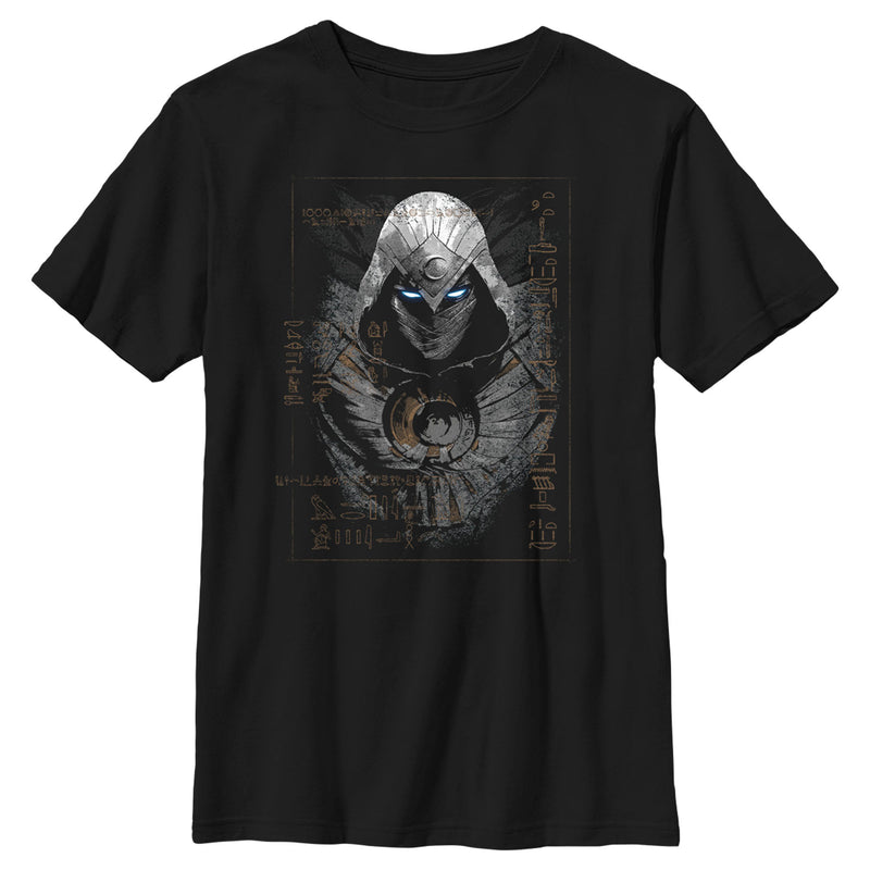 Boy's Marvel Moon Knight Egyptian Glyphs T-Shirt