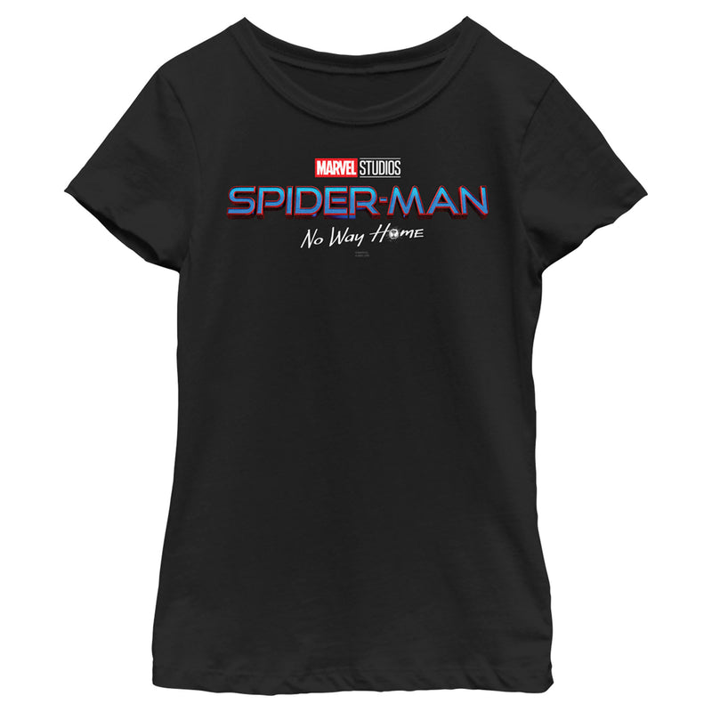 Girl's Marvel Spider-Man: No Way Home Logo Black T-Shirt