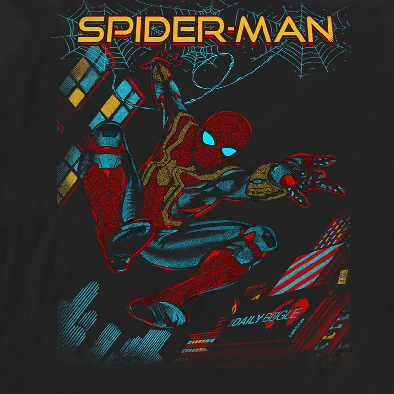 Men's Marvel Spider-Man: No Way Home Slinging Cover Long Sleeve Shirt