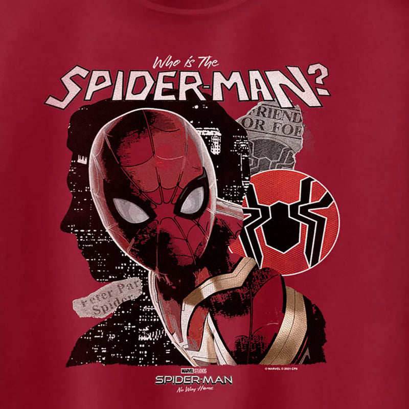 Junior's Marvel Spider-Man: No Way Home Who is the Spider-Man Racerback Tank Top