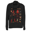 Junior's Marvel Spider-Man: No Way Home Iron Suit Gear Cowl Neck Sweatshirt