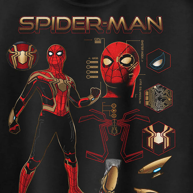 Junior's Marvel Spider-Man: No Way Home Iron Suit Gear Racerback Tank Top