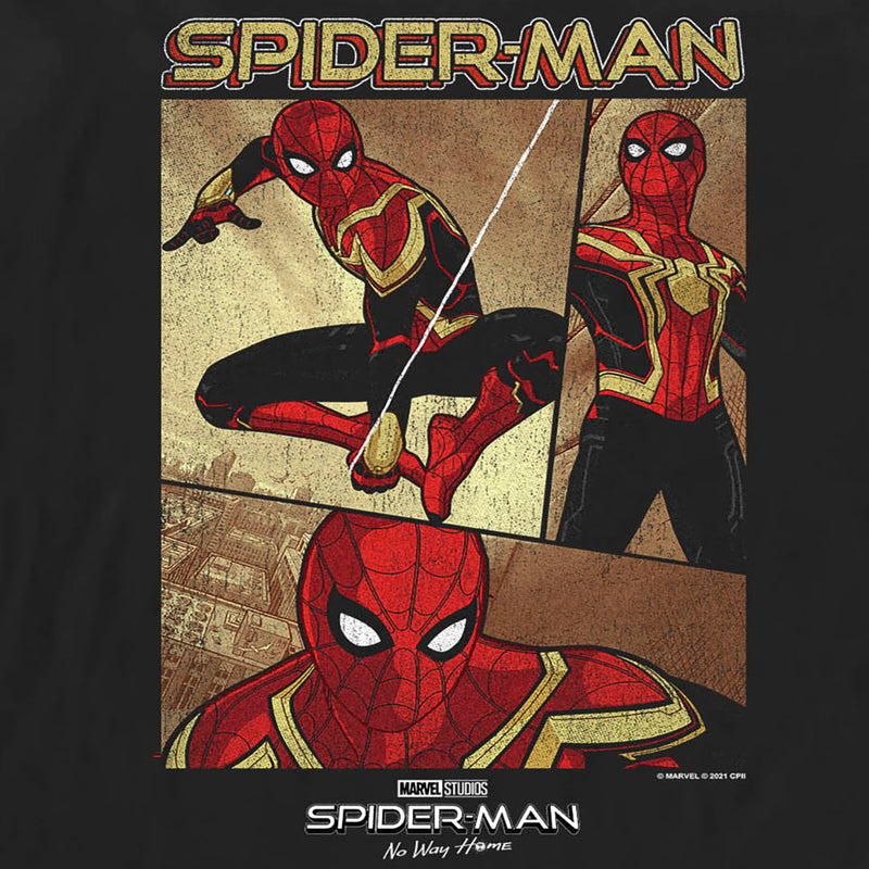 Men's Marvel Spider-Man: No Way Home Three Panel Poster Long Sleeve Shirt