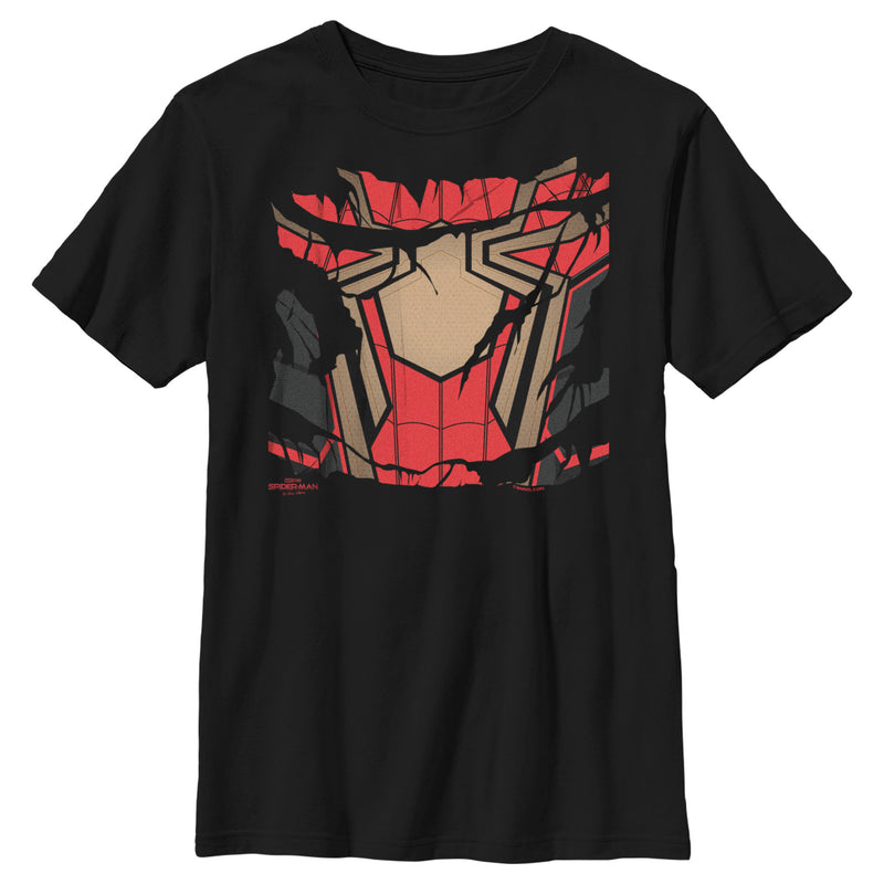 Boy's Marvel Spider-Man: No Way Home Ripped Iron Suit T-Shirt