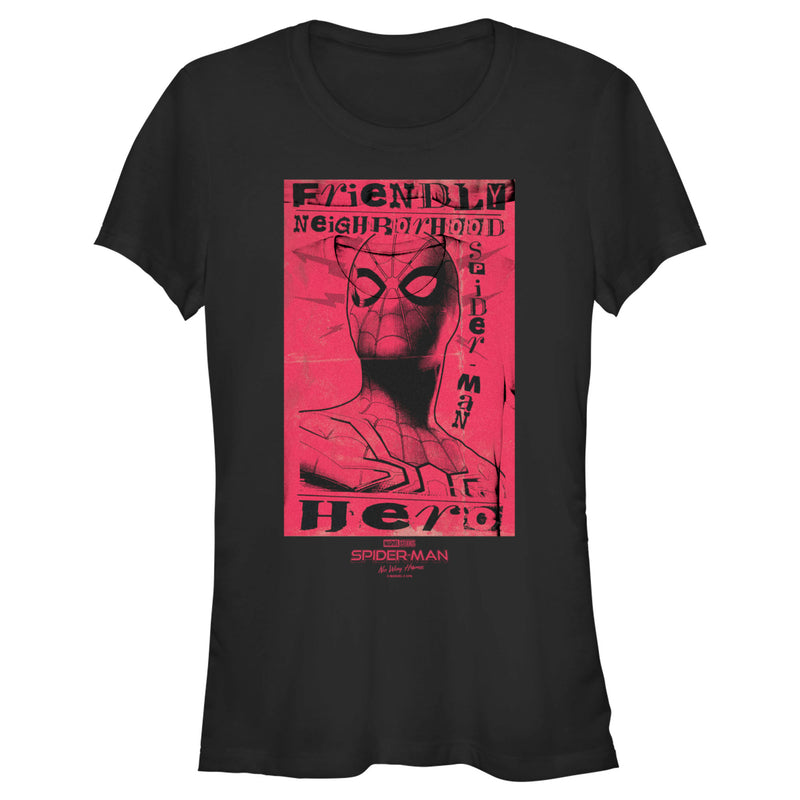 Junior's Marvel Spider-Man: No Way Home Friendly Neighborhood Hero Red T-Shirt